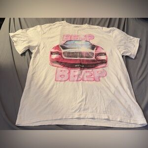 Nicki Minaj White and Pink Tour Tee Sz XL (Women)